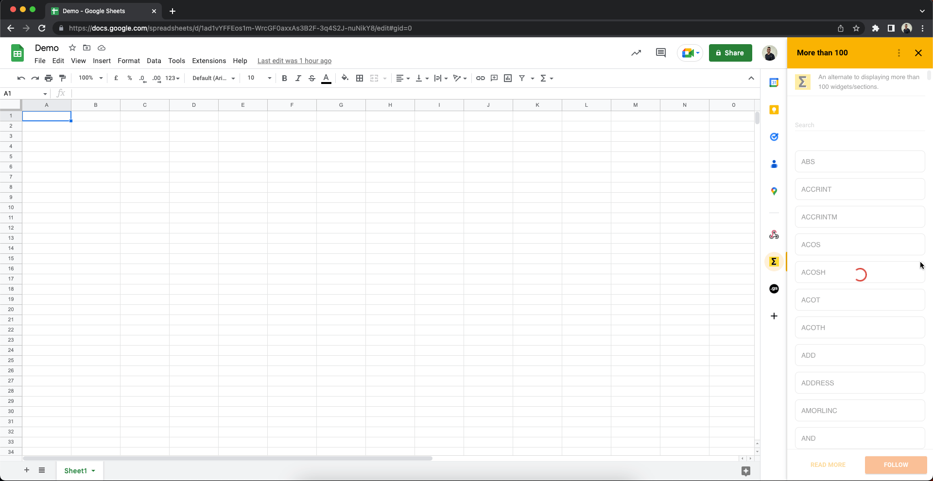  Workaround An Alternate To Displaying More Than 100 Widgets sections 
