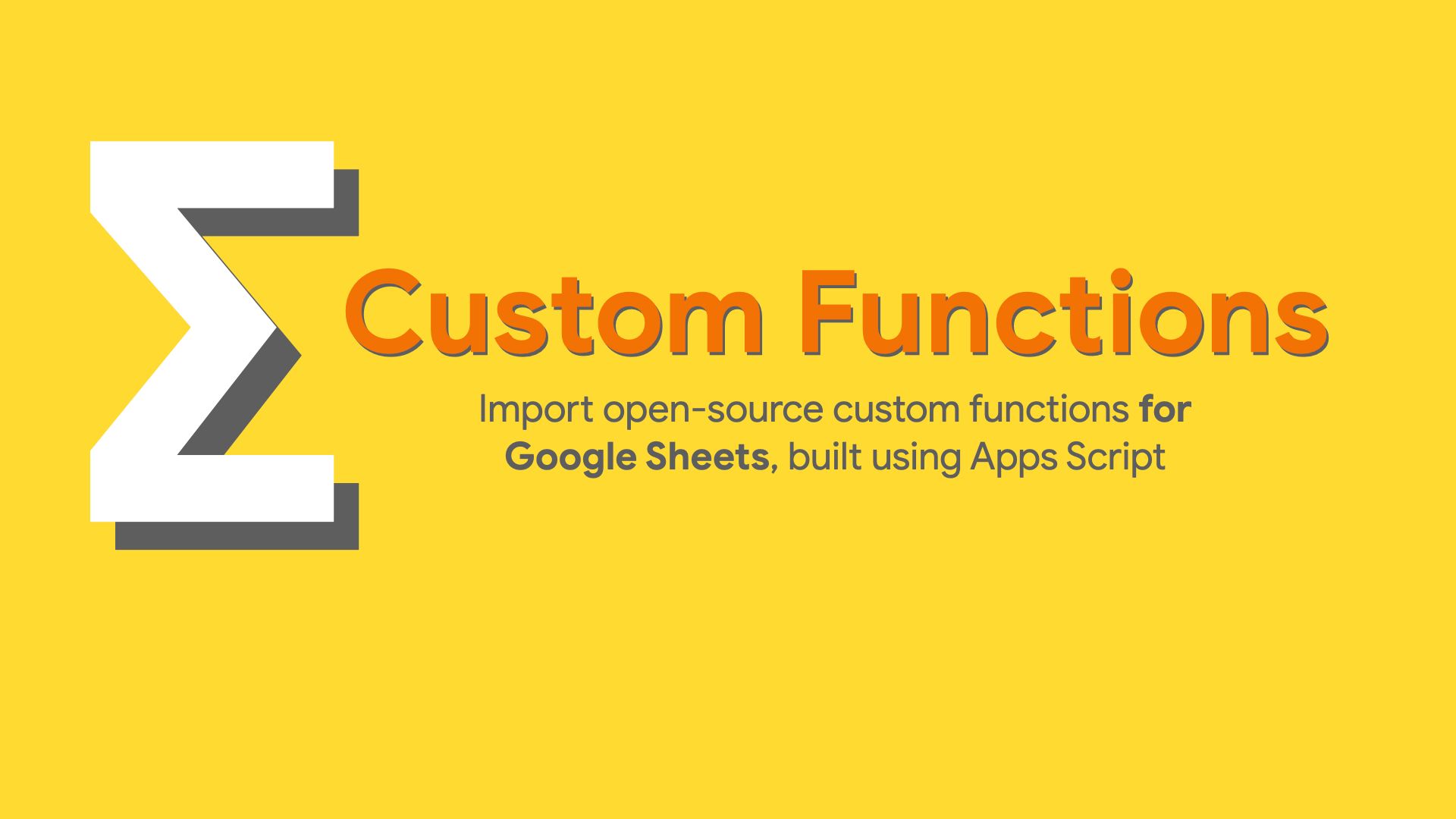 Custom Functions — Workspace Add-on